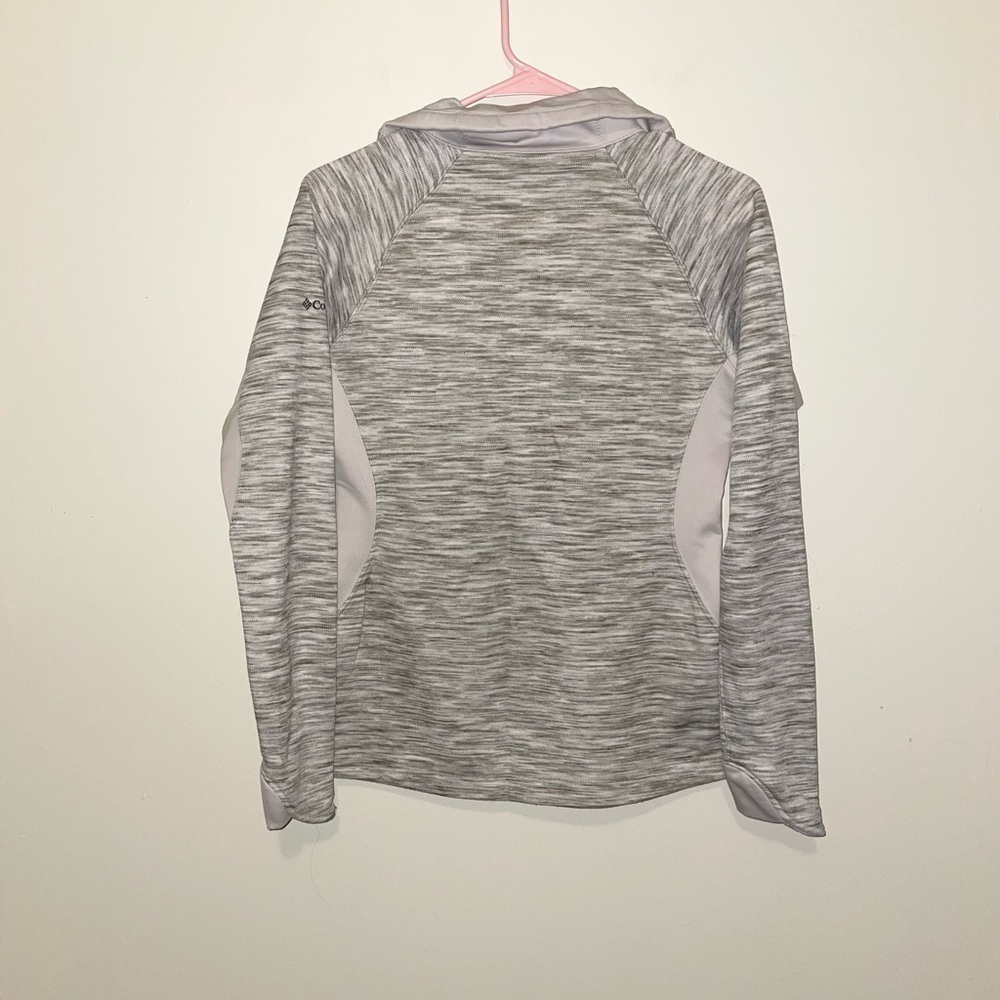 Columbia Tan and Cream Quarter Zip Sweater Pullover Size Small - Picture 5 of 8